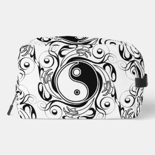 Trousse De Toilette Symbole Yin & Yang style de tatouage noir et blanc
