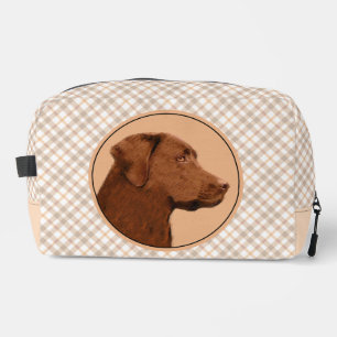 Trousse De Toilette Tableau de Labrador Retriever Chien Lab chocolat A