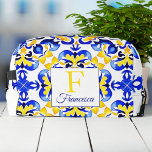 Trousse De Toilette Talavera azulejo carreaux bleu brides cadeaux de s<br><div class="desc">Talavera azulejo bleu tuiles vintage Mexicain cadeaux fête de mariage monogramme imprimé sac,  Méditerranée Italien bleu tuiles motif Maiolica tuiles grecques motif cadeaux de fête de mariage</div>