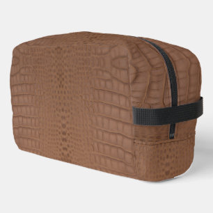 Trousse De Toilette Tan Alligator Texture Imprimer