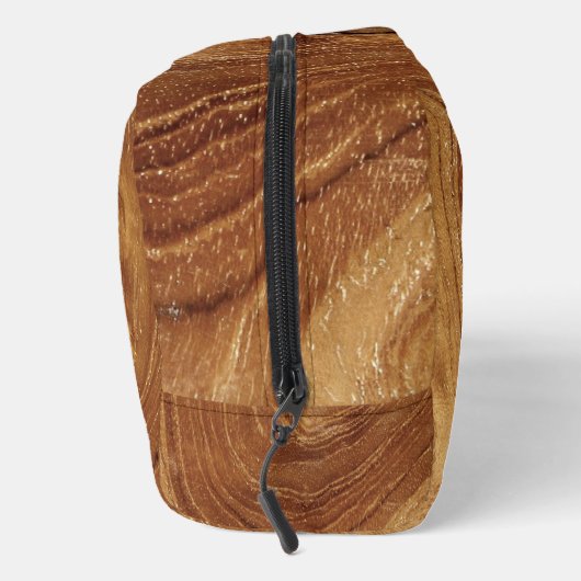 Trousse De Toilette Teck Grain de bois rustique Brown Nature Motif Pho (Droite)
