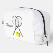 Trousse De Toilette Tennis Sport Thème Ajouter un nom (Coin droit)