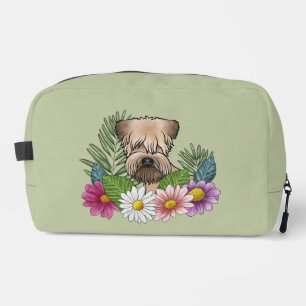 Trousse De Toilette Tervueren à poil doux couleur fleurs vertes