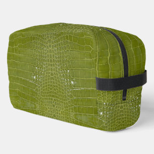 Trousse De Toilette Texture de l'alligator vert citron