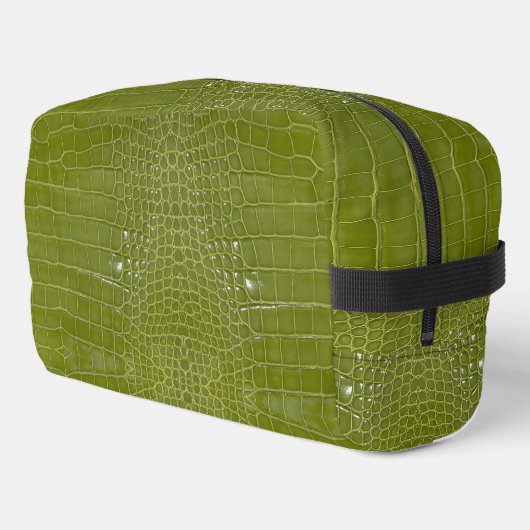 Trousse De Toilette Texture de l'alligator vert citron (Coin gauche)