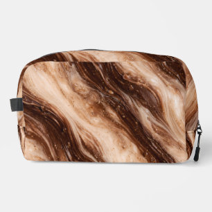 Trousse De Toilette Texture de marbre de milkshake au chocolat