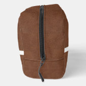 Trousse De Toilette Texture en cuir Noir Nom du monogramme Kit Dopp (Droite)