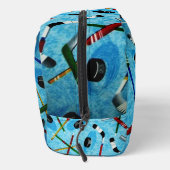 Trousse De Toilette Thème de hockey sur glace bleu (Droite)