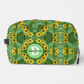 Trousse De Toilette Tirages monogrammes de tournesols imprimés (Recto)
