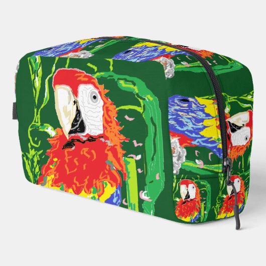 Trousse De Toilette Toiletry Bag : Friendly Parrots (Coin droit)