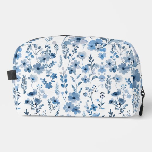 Trousse De Toilette Toilettes Florales Bleues (Recto)