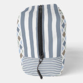 TROUSSE DE TOILETTE TONS BLEU VERT & GRAY PLAID MOTIF (Droite)