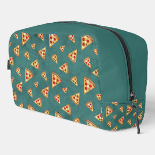 Trousse De Toilette Tranches de pizza cool motif vert sarcelle vintage