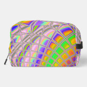 Trousse De Toilette Trippy Super Vibrant Abstrait Digital Fractal Art (Verso)