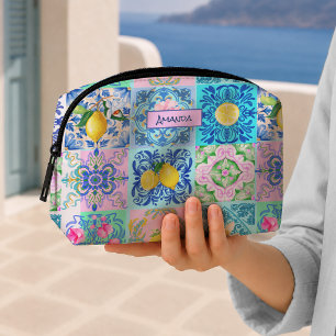 Trousse De Toilette Turquoise citrouille sicilienne Méditerranée azule