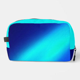 Trousse De Toilette Turquoise Navy ombre lune clair double bande