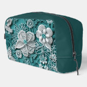 Trousse De Toilette Turquoise SOMBRE AVEC EFFETS DE REGARDE DE LACE BL (Coin droit)