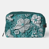 Trousse De Toilette Turquoise SOMBRE AVEC EFFETS DE REGARDE DE LACE BL (Verso)
