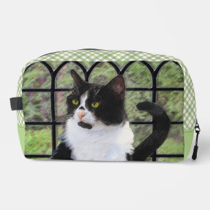 Trousse De Toilette Tuxedo Chat dans la peinture de fenêtre Cute Art o