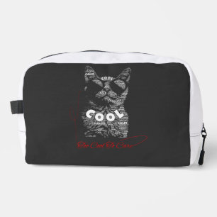 Trousse De Toilette Typographie de chat Too Cool To Care