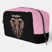Trousse De Toilette Un éléphant majestueux orné de motifs complexes (Coin droit)
