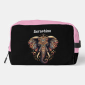 Trousse De Toilette Un éléphant majestueux orné de motifs complexes (Verso)