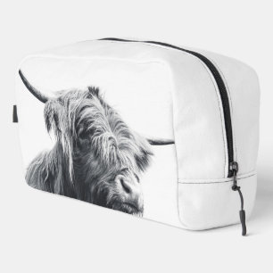 Trousse De Toilette Vache Majestic Highland noir et blanc
