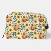 Trousse De Toilette Vaches Highland et fleurs de tournesol jaune (Verso)