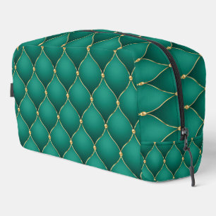 Trousse De Toilette Vert émeraude Ogee Or Diamants
