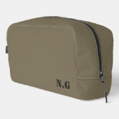 Trousse De Toilette Vert militaire de style utilitaire (Coin droit)