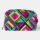 Trousse De Toilette Vibes rétro géométriques néons (Verso)