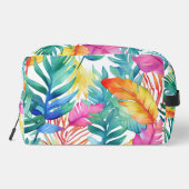 Trousse De Toilette Vibrant aquarelle Tropical Jungle Feuilles (Verso)