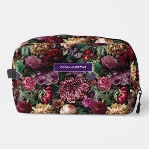 Trousse De Toilette Vintage coloré Floral monogrammed