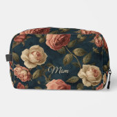 Trousse De Toilette Vintage Floral Dark Background  (Recto)