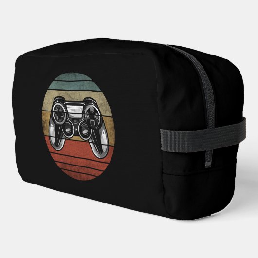 Trousse De Toilette Vintage Gamer noir et blanc (Coin gauche)
