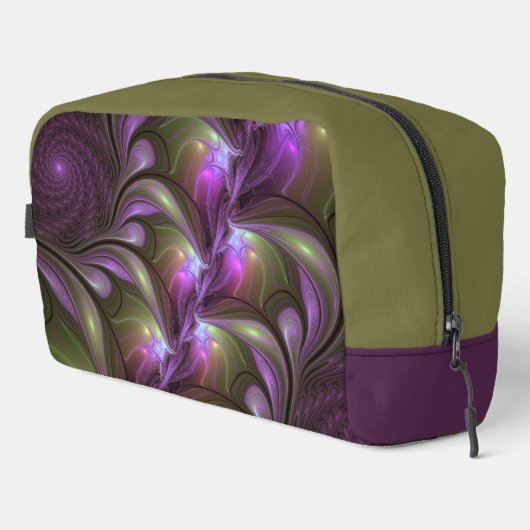 Trousse De Toilette Violet Abstrait violet violet kaki fractal (Coin droit)