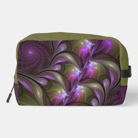 Trousse De Toilette Violet Abstrait violet violet kaki fractal (Verso)