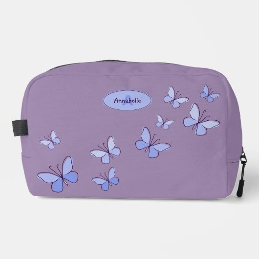 Trousse De Toilette Violet bleu violet élégant papillon kaléidoscope v (Recto)