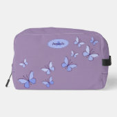 Trousse De Toilette Violet bleu violet élégant papillon kaléidoscope v (Verso)