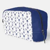 Trousse De Toilette Voile Illustrant Sml Ptn Navy Bleu+Blanc (Coin droit)