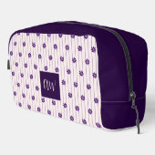 Trousse De Toilette Vos Initiales Violet & Broussailles Fleurs violett (Coin droit)