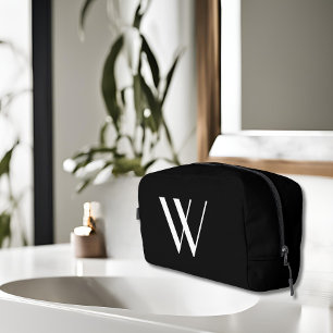 Trousse De Toilette Votre monogramme en noir et blanc