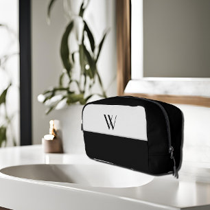 Trousse De Toilette Votre monogramme en noir et blanc  