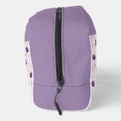 Trousse De Toilette Votre nom Violet & Broussets Violet Fleurs pourpre (Droite)