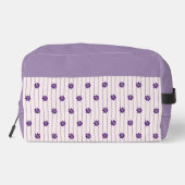 Trousse De Toilette Votre nom Violet & Broussets Violet Fleurs pourpre (Verso)