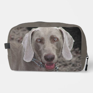 Trousse De Toilette Weimaraner au chocolat