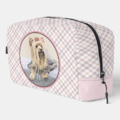 Trousse De Toilette Yorkshire Terrier Peinture mignonne Chien original (Coin droit)