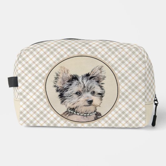 Trousse De Toilette Yorkshire Terrier Puppy Peinture Chien original (Recto)
