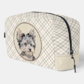 Trousse De Toilette Yorkshire Terrier Puppy Peinture Chien original (Coin droit)