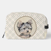 Trousse De Toilette Yorkshire Terrier Puppy Peinture Chien original (Verso)